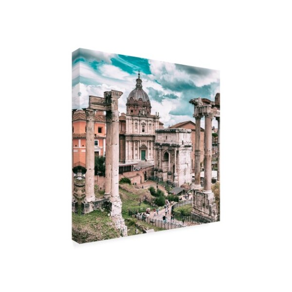 Philippe Hugonnard 'Dolce Vita Rome 3 Roman Columns Rome VI' Canvas Art,35x35